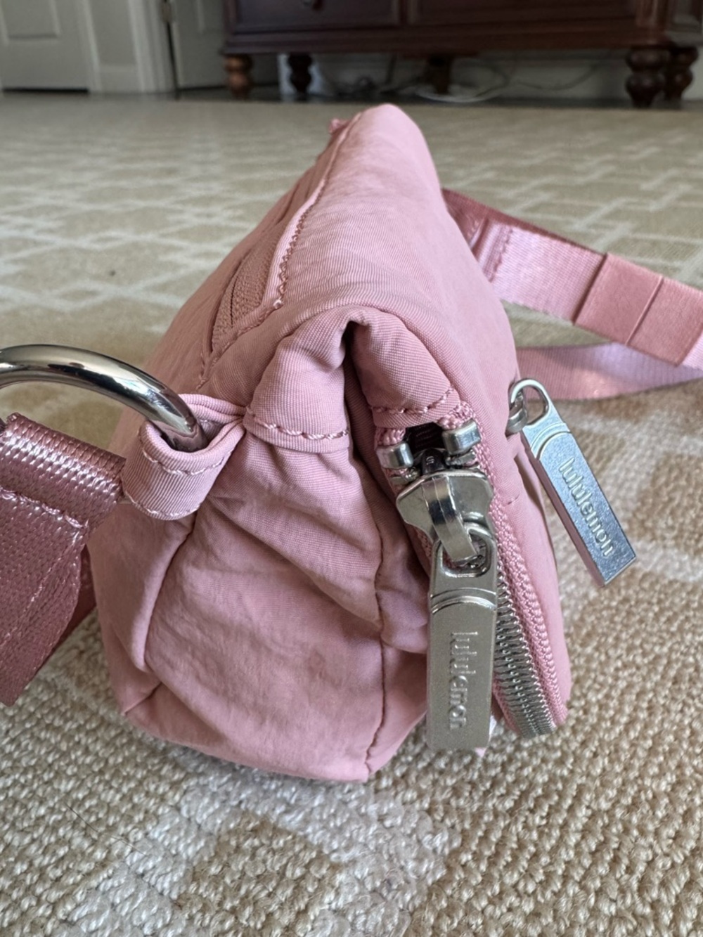 Lululemon All Night Festival Bag 5L Nylon Crossbody Travel Athleisure Pink O/S - Picture 9 of 17